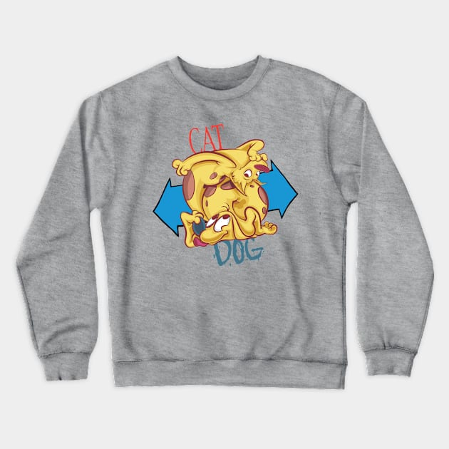 CatDog Crewneck Sweatshirt by majanation